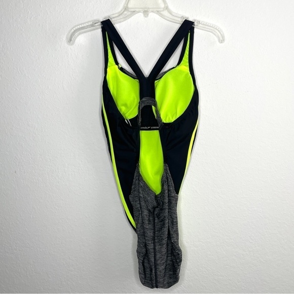 Speedo One Piece Swimsuit Creora Highclo Quantum Splice Heather Radiance - Picture 5 of 10